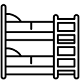 bed (bunk bed ensemble base + mattresses) 